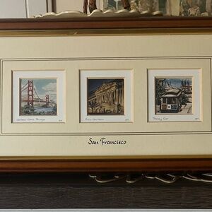 Artwork by Global miniatures Ltd. San Francisco Bridge, Ritz Carlton, TrolleyCar